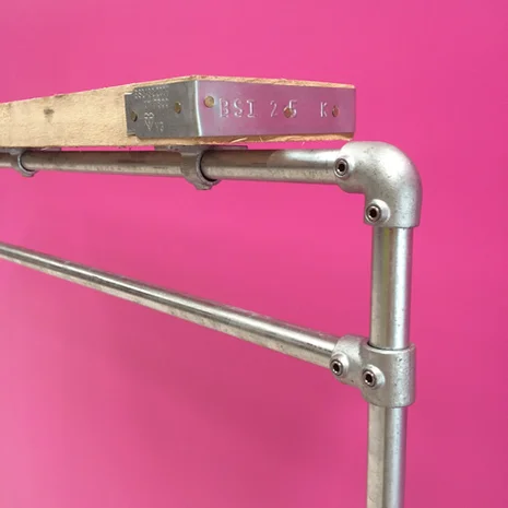 Scaffolding Clothes Rail Kit with double Timber Shelf - 170cm x 160cm